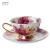 Import reusable ceramic funny cafe turkish coffee tea cup set floral decal design c and saucer from China