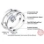 RISR22 925 Silver Ring with CZ Fine wedding Jewelry for Couple Women Men Resizable Real 925 Sterling Silver Jewelry