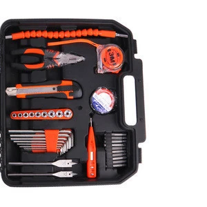 Ronix 2020 New Design Hand Tool Set with Cordless Drill, Household Tool Set