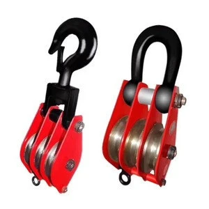 Rope Double Sheave Pulley Snatch Block Open Type Champion Pulley Block