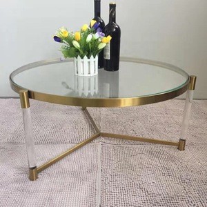 Round Acrylic Dining Table, Home Furniture Acrylic Coffee Table