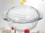 Import Round Glass baking dish, borosilicate glass bowl with cover, microwave oven safe glass casserole from China