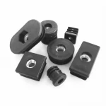 Round Plastic Insert Cap Tube End Cover with Thread Nut, Plastic End Caps, Plastic Furniture Legs