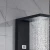 Import ROVATE  Bathroom Shower Panel Tower System 304 Stainless Steel 2 Body Adjustable Massage Sprays and Shower Panel Rainfall from China