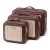 Import Rownyeon Wholesale Premium Brown Divider Large Makeup Travel Brush Organizer Bag Makeup Case Bag from China