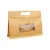 Import Sacks for packaging Brown And White Stand Up Ziplock Pouch Kraft Paper Bag With Clear/Matte Window from China