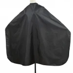 Salon Barber Hairdresser Cape Fashion Design Hairdressing Cutting Capes Polyester Fiber Customized All Black Logo 5pcs