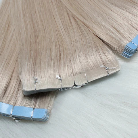 Salon Quality Wholesale Invisible Tape In Russian Human Hair Cuticle Intact Injected Seamless Tape In Hair Extensions