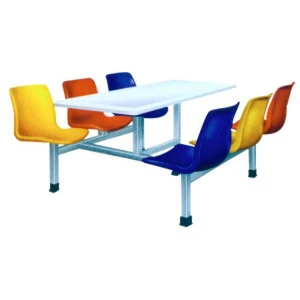 School used fiberglass canteen tables and chairs