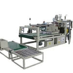 Semi-automatic corrugated cardboard box folding gluing machine for carton making