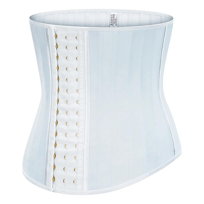 Shaperisfree Private Label White Latex Cover 25 steels Special Beautiful Curve Shaping Waist Trainer Corset