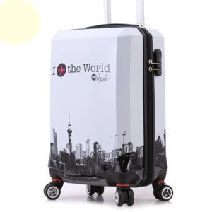 Shinny PC luggage bag , hard trolley travel luggage set 20/24/28
