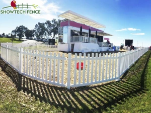 Showtech UV protected plastic pvc picket event temporary fence