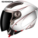 SIBON B0820116 DOT ECE adult double visor ABS shell removable liner open face motorcycle helmet dot