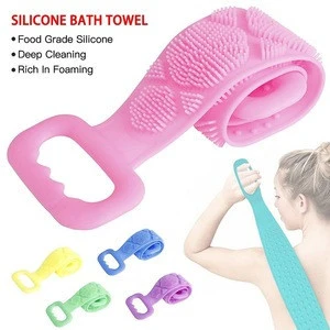 Silicone Cleanser Towels Body Massage Silicone Body Scrubber Skin Shower Silicone Back Body Scrubber