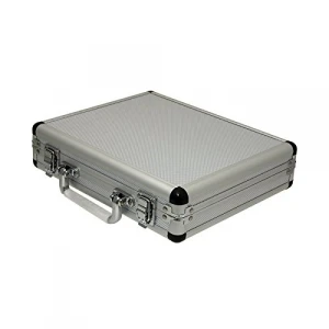Silver Aluminum Hard Case Handle Tool Box 11 x 8.8 x 2.5 Inches