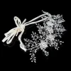 Silver Handmade Crystal Pearl Wedding Bridal accessories for girl Handmade Headpiece