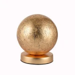 Silvi Modern designer gold round ball bedside billiard small table tennis lighting ring light up for kids table desk lamp