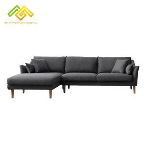 Simple design home living room couch wood furniture sofa