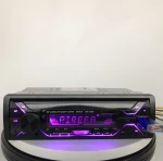 Single 1 one din Fixed Panel Car Audio MP3 Player with FM CD DVD Bluetooth Aux SD USB Function Car Stereo