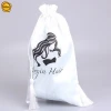 Sinicline white satin bag for skin care products packaging