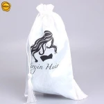 Sinicline white satin bag for skin care products packaging