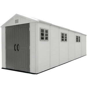 Six- room big size outdoor HDPE Plastic  storage garden shed for backyard