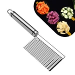 Slicing Helper Stainless Steel Crinkle Cutter Fruit And Vegetable Wavy Chopper Knife