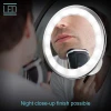 Smart Compact Swivel 10x Magnifying Vanity Bathroom Makeup Mirror With Led Light