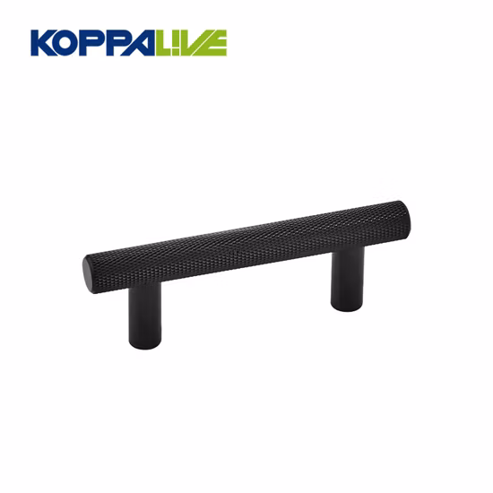 Koppalive Solid Brass Kitchen Handles Drawer Cupboard Door Cabinet Pull Gold Black Knurled Handle