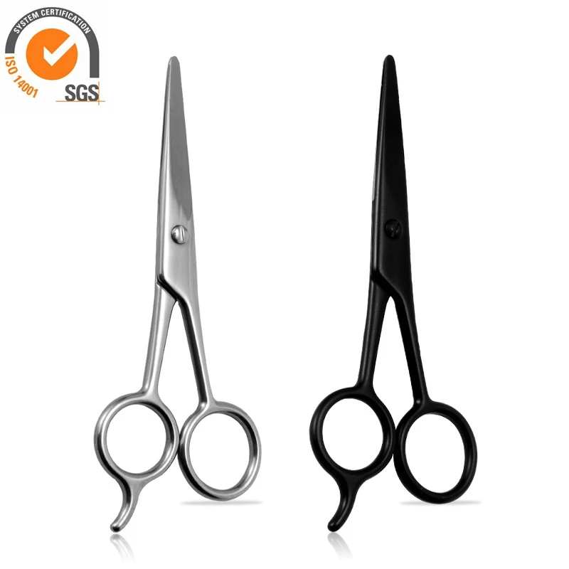 Spot 5 inches stainless steel professional hairdressing scissors  sharp black eyebrow trimmer small beauty beard scissors