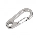 Stainless Release Keychain Keyring Carabiner Clip D-Ring Spring Hook