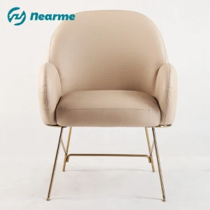 stainless steel electroplate metal gold leather velvet ergonomic chair modern nordic indoor relax leisure styling dining chairs