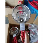 Stainless Steel Fine Mesh Kitchen Food Strainer for Sift, Strain, Drain and Rinse Vegetables, Pastas & Tea With Silicone Handle
