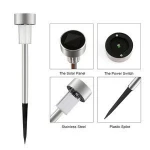 Stainless Steel Outdoor Solar Lights Waterproof LED Landscape Powered Garden Lights for Patio Yard & Lawn Solar Lights Outdoor