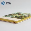 stationery products custom printed hard cover fsc paper notebook with golden edge