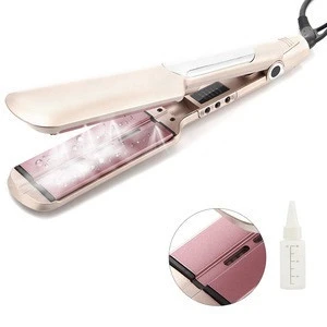 Steam Hair Straightener Fast Professional 450F Ceramic Flat Iron for Hair Styling Tool  2 in 1 Hair  Curler Irons