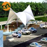 Steel frame hotel waterproof sun shed membrane structure Architecture for sale