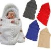 STOCK Winter Newest Crochet Button Knitted Baby Sleeping Bag