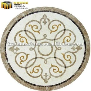 Stone marble hall floor medallion pattern