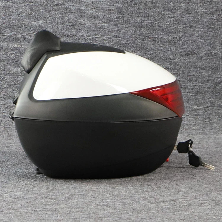 Sturdy PP ABS Motorcycle Top Luggage Delivery Rear Box Motorbike Accessories Back Storage Scooter Tail Box