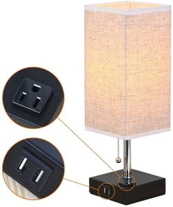 Table Lamps Outlet Bedside Desk Lamp Fabric Shade Nightstand Desk Lamp for Bedroom
