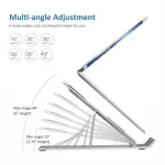 Table Top Height-Adjustable Display Cooling Aluminum Monitor And Laptop Stand
