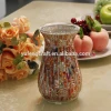 Tall mosaic glass flower vase dried flower home decoration