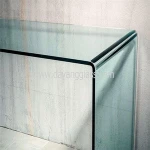 tempered curved glass balustrade casting textured glass for balustrade