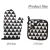 Import Thickened Cotton and Linen Oven Mitts Kitchen Gloves Pot Holder Sets with Simple Geometric Triangles Pattern from China