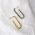 Import Titanium steel plated 18K gold geometric asymmetric U shaped pin stud earrings from China