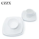 Top choice 20pcs square fine bone china porcelain dinner dinnerware set