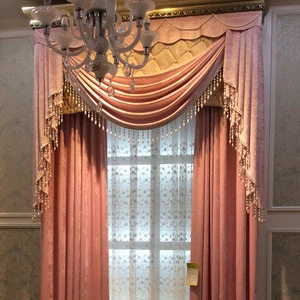 Top grade Egyptian hotel door velvet curtain valance