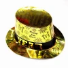 Top quality shining paper hat for happy new year Newest custom assorted cardboard party top hats